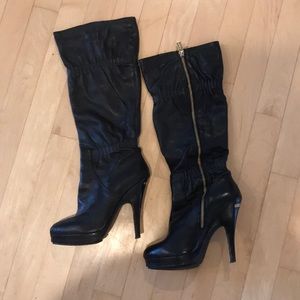 Michael Kors black leather boots